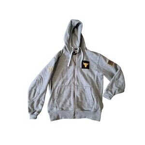 Dwayne The Rock Johnson Under Armour Small Hoodie Bull USA Flag Veterans